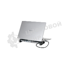 USB-концентратор для ноутбука NERPA laptop stand (1xUSB-C 100W PD, 2xHDMI 4K@30Hz, 1xDP 4K@30Hz, 3xUSB-A 3.0 (5Gbps data), 1xUSB-C 3.0 (5Gbps data), 1xTF/microSD, 1xSD/MMC, 1x3.5мм audio, 1xRJ45 Gb), USB-C power adapter 100W, power 100W USB-C cable 150cm, PD with DP and data 100W USB-C cable 30cm