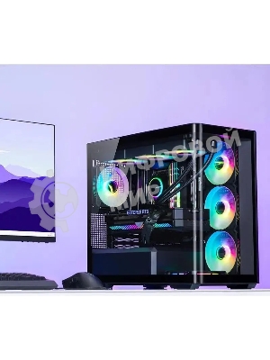 Корпус без блока питания Корпус JONSBO D300 Black MATX без БП, боковая панель из закаленного стекла, mini-ITX, micro-ATX, черный