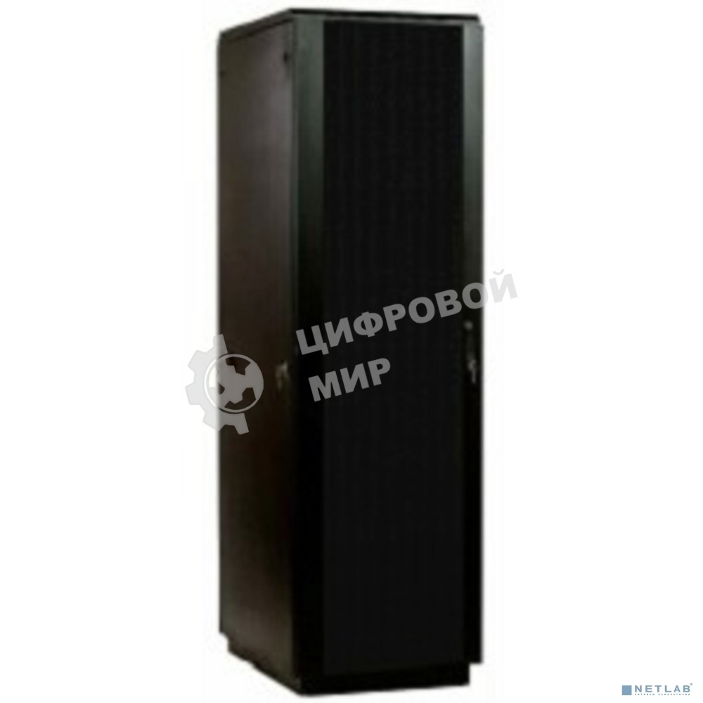 Шкаф телекоммуникационный напольный ЦМО ЭКОНОМ 42U (800 х 800) дверь перфорированная 2 шт., черный (ШТК-Э-42.8.8-44АА-9005)