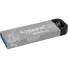 Флешка USB Kingston DataTraveler KYSON (DTKN/256GB), 256Gb, USB 3.2 Gen 1, R/W 200/60, серебристый/черный