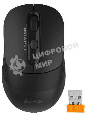 Мышь беспроводная A4Tech Fstyler FB10C черный, 2000 dpi, радиоканал, Bluetooth, USB, кнопки - 4