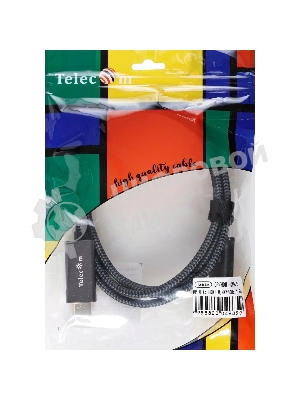 Кабель DisplayPort M-> HDMI M 4K@60Hz 1.8m Telecom,оплетка (TA561M-1.8M)