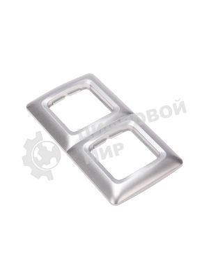 Рамка Kranz 2-я DEA горизонтальная Серебряный металлик