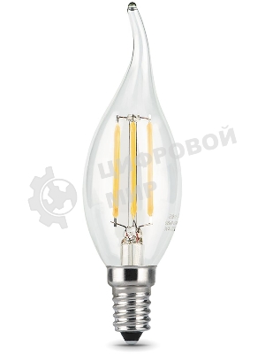 Лампа светодиодная Filament Свеча на ветру E14 9Вт 2700К Gauss 104801109