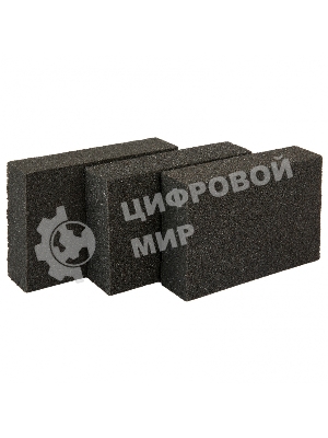 Губка для шлифования Matrix, 100 х 70 х 25 мм, средняя жестк., 3 шт., P 60/80, P 60/100, P 80/120