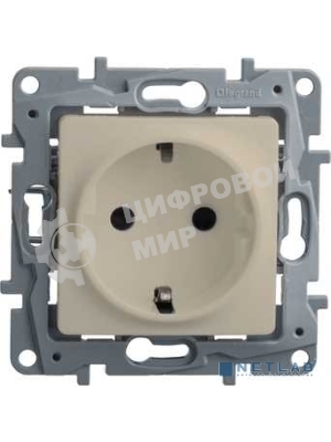 Розетка 2К+З винты, сл. кость ETIKA 