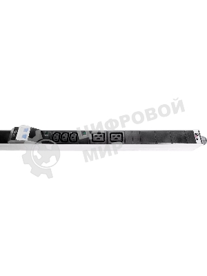 Блок силовых розеток Rem, IEC 60320 С13 х 12, IEC 60320 С19 х 8, вход колодка, 1863х45х60 мм (ВхШхГ), 32А, автомат, алюминий, с мониторингом