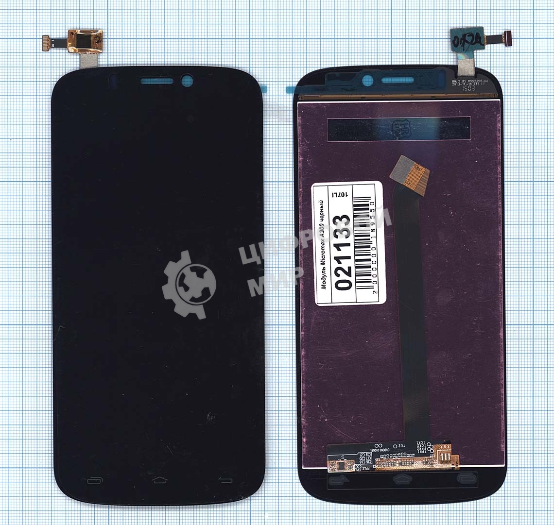 Дисплей для Micromax A300 Canvas Gold черный