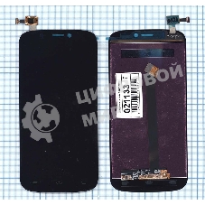 Дисплей для Micromax A300 Canvas Gold черный