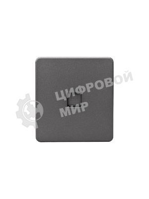 Розетка компьютерная Kranz ROUND RJ45 кат6 с/у титан