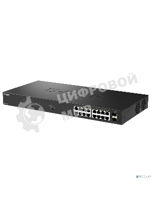 Коммутатор D-Link DGS-1018P DGS-1018P/B1A 16x1 Гбит/с 2SFP 16PoE 240W неуправляемый