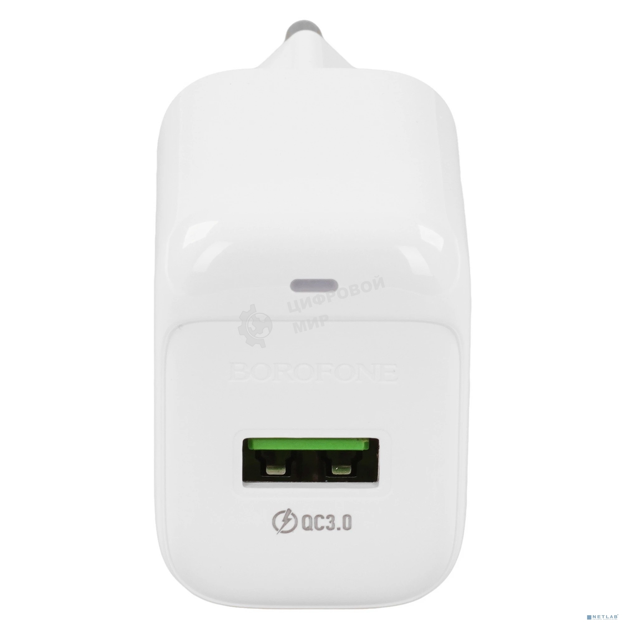 Сетевое зарядное устройство BOROFONE BAS42A + Кабель Type-C 1m/ QC 3.0/ 1 USB/ Выход: 18W/ White