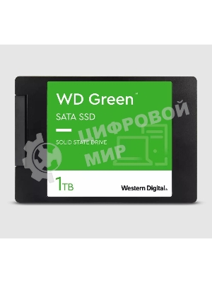Накопитель SSD WD Green WDS100T3G0A, 1000Gb, SATA III, 2.5