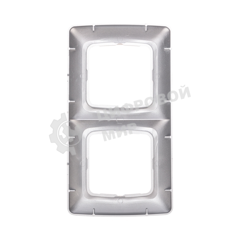 Рамка Kranz 2-я DEA горизонтальная Серебряный металлик