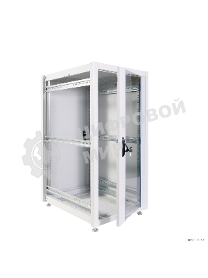 Шкаф коммутационный ЦМО (ШТК-Э-24.6.8-13АА) 24U 600x800 мм пер. дв. стекл металл 2 бок. пан. 540 кг серый