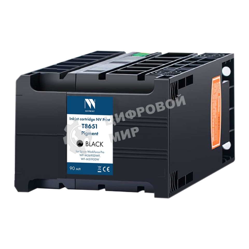 Картридж струйный NVPrint T8651 (NV-C13T865140) Black для Epson WorkForce Pro WF-M5690DWF, WF-M5190DW (10 000 стр)