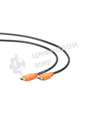 Кабель Cablexpert HDMI CC-HDMI4L-15, 19M/19M, v2.0, серия Light, позол.разъемы, экран, 4.5м, черный, пакет