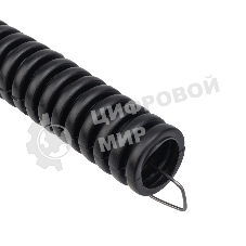 Труба гофрированная Rexant из ПНД, с зондом, черная, Ø16 мм, (бухта 50 м/уп.)