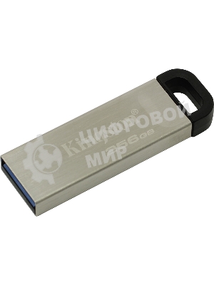 Флешка USB Kingston DataTraveler KYSON (DTKN/256GB), 256Gb, USB 3.2 Gen 1, R/W 200/60, серебристый/черный