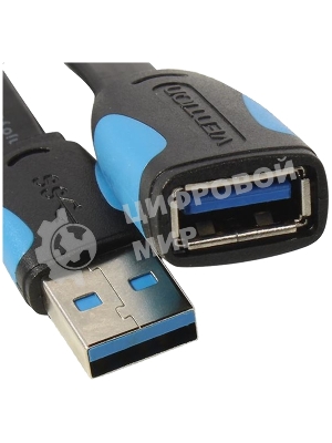 Кабель-удлинитель Vention USB 3.0 AM/AF - 2 м плоский VAS-A13-B200