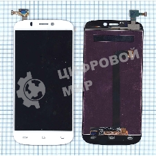 Дисплей для Micromax A300 Canvas Gold белый