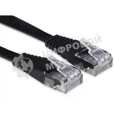 Патч-корд Buro BU-С6-FLAT-1.5M-B cat.5E molded 1.5м черный RJ-45 (m)-RJ-45 (m)