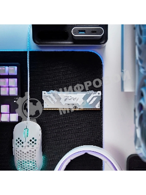 Оперативная память Kingston Fury Renegade, DDR5, 32Gb (2x16Gb), 7600MHz, CL38, DIMM, радиатор, RGB, белый