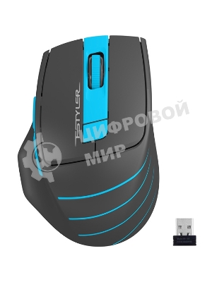 Мышь беспроводная A4Tech Fstyler FG30 серый/синий, 2000 dpi, радиоканал, USB, кнопки - 5