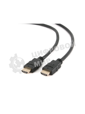 Кабель Cablexpert HDMI CC-HDMI4-10, 19M/19M, v2.0, медь, позол.разъемы, экран, 3м, черный, пакет