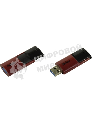 Флешка USB Netac U182 NT03U182N-256G-30RE, USB 3.0 256Gb, retail version, черный/красный