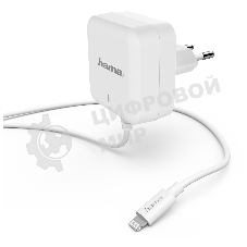 Сетевое зар./устр. Hama H-183318 3A PD для Apple белый (00183318)