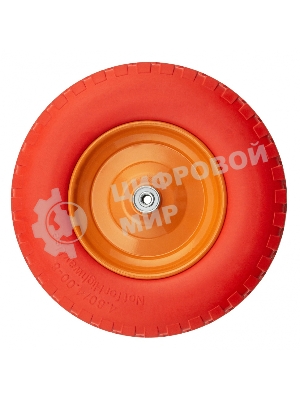 Колесо Palisad полиуретановое 4.80/4-8 длина оси 90 мм, подшипник 12 мм