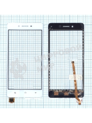 Сенсорное стекло (тачскрин) для OPPO F1, белое