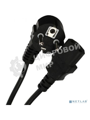 Кабель комп - розетка 220V EU (угловой) 3GX1,5мм2, 1,8m, медь, Telecom
