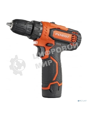 Дрель-шуруповерт Patriot BR 119Li, 12 В, 2 Ач, 30 Нм, щеточный
