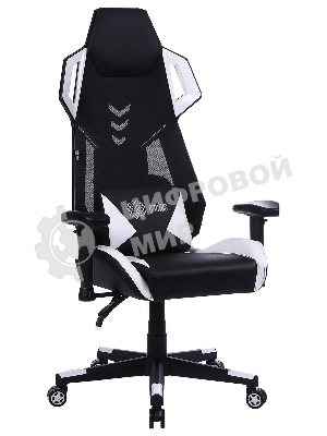 Кресло Cactus CS-CHR-090BLW черный, экокожа