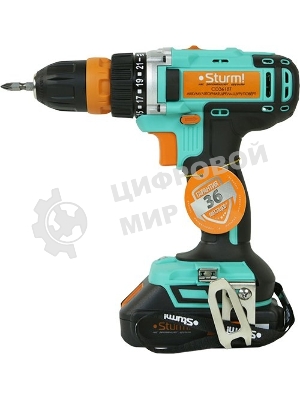 Шуруповерт Sturm! CD3618T, Аккумуляторная, 18В, 2 АКБ, Кейс