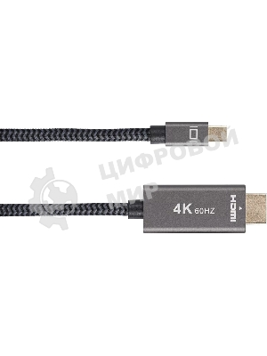 Кабель miniDisplayPort M-> HDMI M 4K@60Hz 1.8m Telecom,оплетка (TA562M-1.8M)