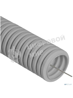 Труба гофрированная ПВХ серая с/з д25 (50 м/2600 м уп/пал) PR.032550 Строитель
