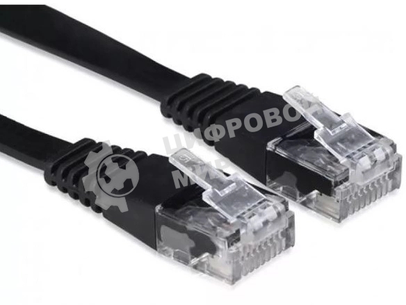 Патч-корд Buro cat.5e molded 3м черный RJ-45 (m)-RJ-45 (m)