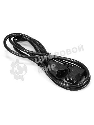 Кабель питания ExeGate Power EC-1,8P (C13 угловой->C14, VDE-250V-3*1.0мм2, медь, черный, 16A, 1.8 м)