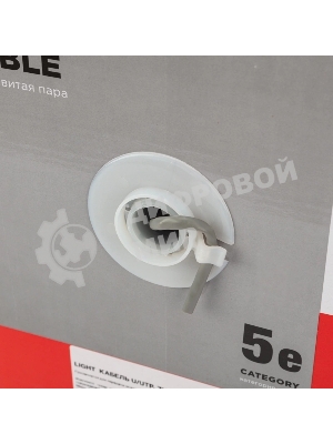 Кабель витая пара Rexant LIGHT U/UTP, cat.5e, ZH нг(А)-HF, 4PR, 24AWG, внутренний, серый, 305 м