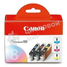Картридж струйный Canon CLI-8C/M/Y 0621B029 голубой/пурпурный/желтый (420 стр.) для Canon Pixma iP6600D/iP4200/5200