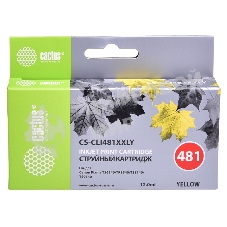 Картридж струйный Cactus CS-CLI481XXLY желтый (12мл) для Canon Pixma TR7540/TR8540/TS6140/TS8140