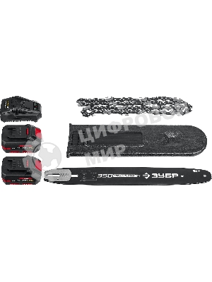 Пила цепная Зубр 36В бесщеточная, 2х18В АКБ (4А·ч). ПЦЛ-3635-42