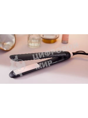 Выпрямитель для волос Philips BHS378/00 черный/розовый, 28 мм, 230 °C, 6 режимов