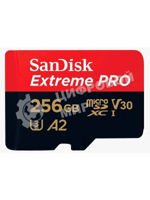 Флеш карта microSD 256Gb SanDisk microSDXC Class 10 UHS-I A2 C10 V30 U3 Extreme 190MB/s