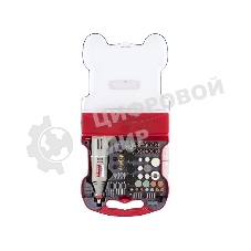 Прямошлифовальная машина (гравер) Зубр Гравер ЗГ-130ЭК H172 электрический с набором мини-насадок в кейсе, 172 предмета