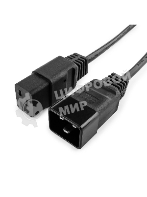 Кабель питания для UPC Gembird/Cablexpert, 1.5м, С19 - C20, 16А, черный, с заземлением