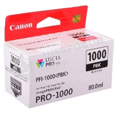 Картридж струйный Canon PFI-1000 PBK для IJ SFP PRO-1000 WFG. Фото черный. 80 мл.